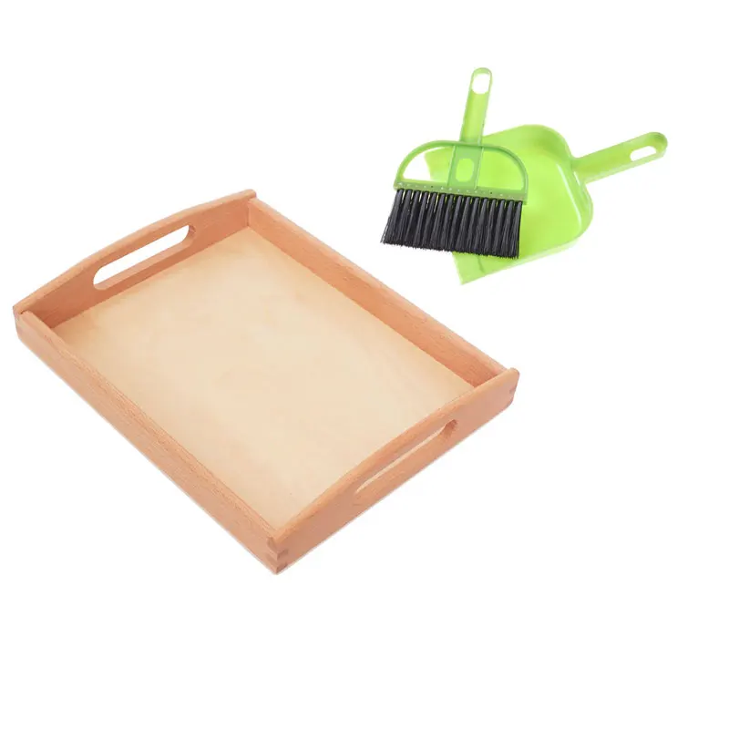 Practical Life Materials Montessori Cleaning Set with Tray Preschool Educational Learning Toys Juguetes Brinquedos YH1064H