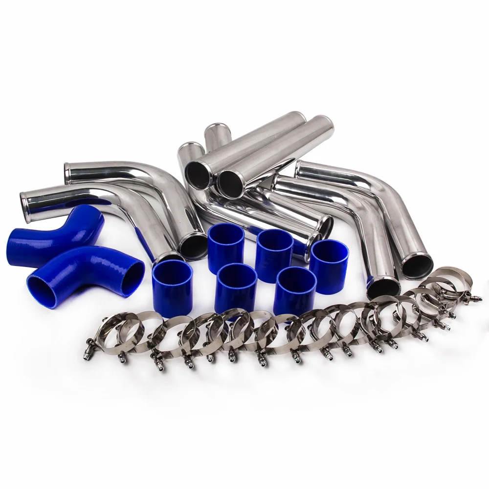

2.5'' Universal 8PCS Turbocharger Front Intercooler Pipe Silicone Hose T-Clamp