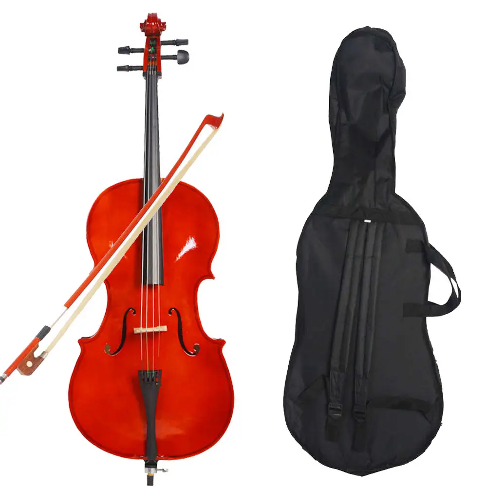 

2Pcs Professional Size 1/4 Acoustic Cello+Bag Bow Rosin Fit for 6-8 Years Old Kids