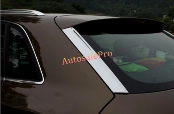 

ABS Chrome Rear Window Spoiler Side Pillar Cover Sill Trim 2pcs For Audi Q3 2012-2016 car accessories