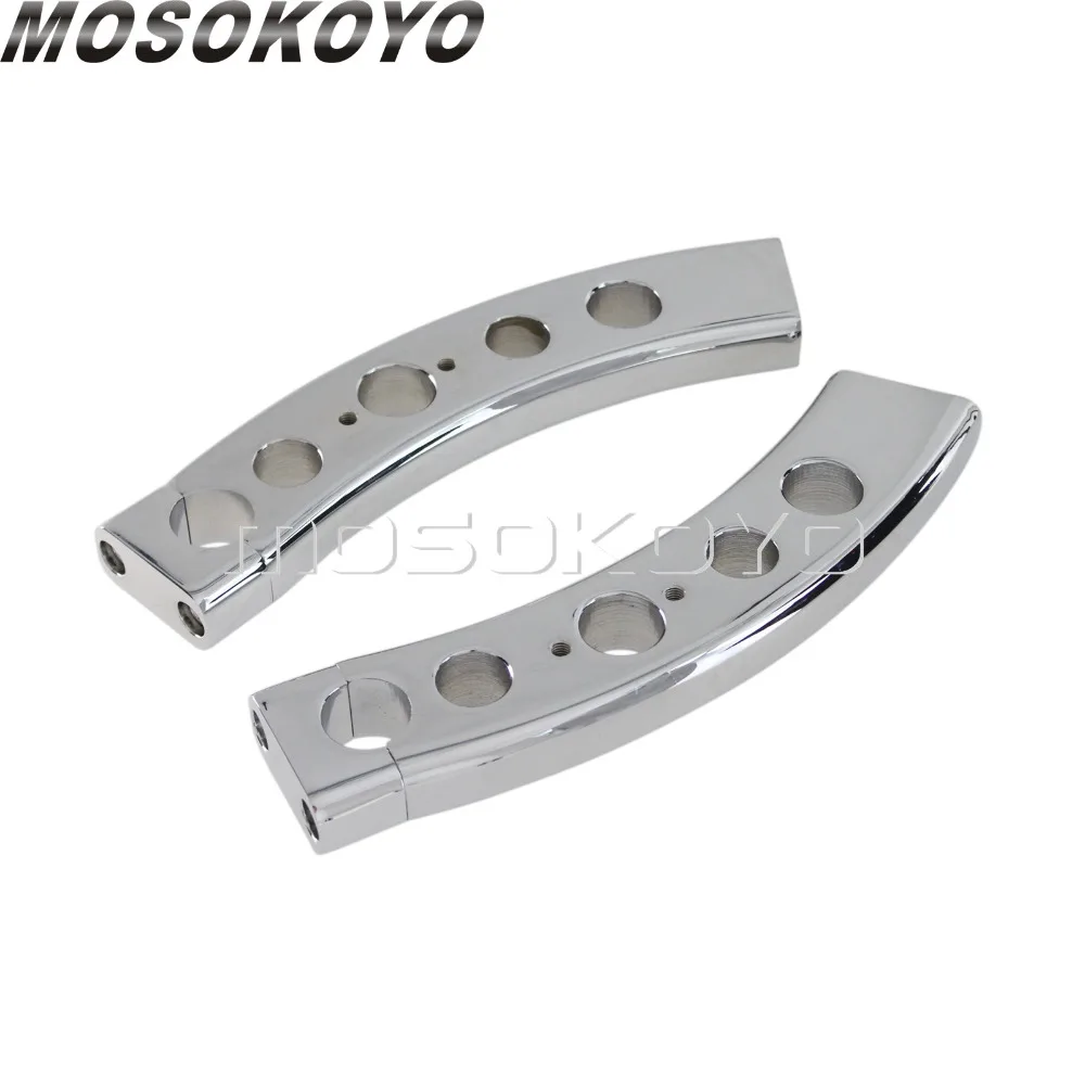 Хромированный руль для мотоцикла с 5 отверстиями 6," Rise Bar Mount для Suzuki Boulevard M109R 2006-2009 Черный