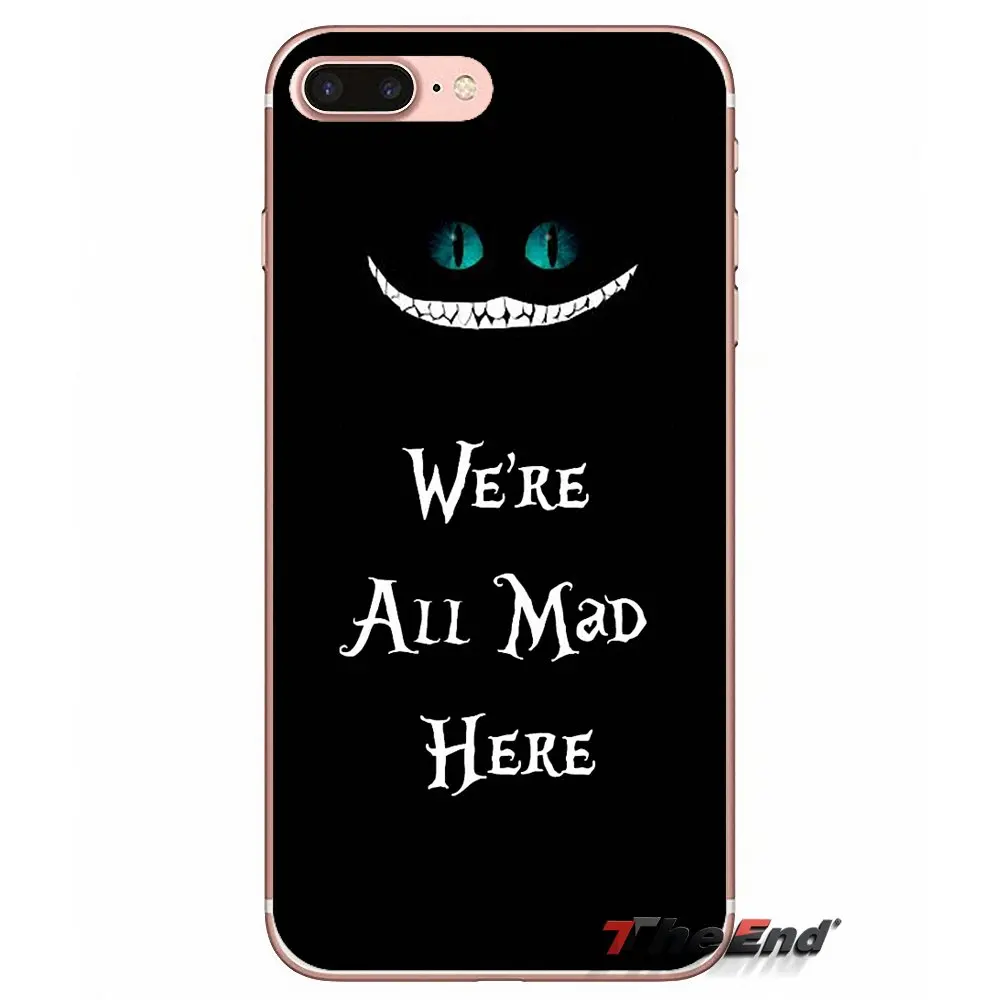 Чехол для Sony Xperia Z Z1 Z2 Z3 Z5 compact M2 M4 M5 E3 T3 XA Aqua LG G4 G5 G3 G2 Mini We all mad here Alice in Wonderland|alice wonderland