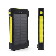 

Power Bank Solar Waterproof 20000mAh Solar Charger 2 USB Ports External Charger Solar Power bank for Smartphone with LED Light