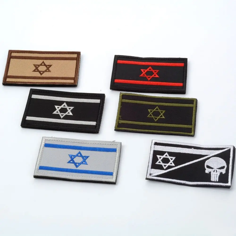 

Israel Flag Embroidered Skull Military Army Morale Hook Patch Badge Armband Gift