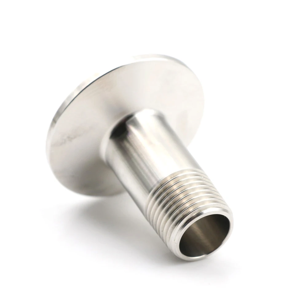 Stainless Steel Sanitary Male Threaded Ferrule 1/2" DN15 OD 50.5mm fit 1.5" Tri Clamp