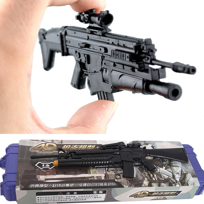 1 set Plastic Assembled Kits 16 Scale Pistol Gun Model Puzzle Assembling Military Toys For