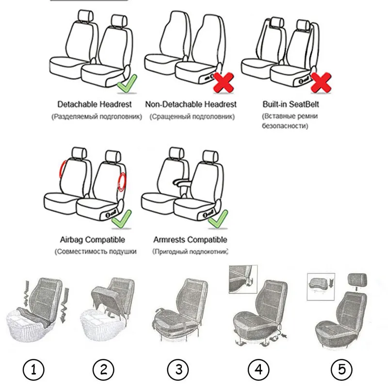 2 шт Универсальный сиденья авто чехлы сидений для mercedes benz класса B W245 b180 класса C C200 gla GLK 350 GLC 300 sprinterGLE