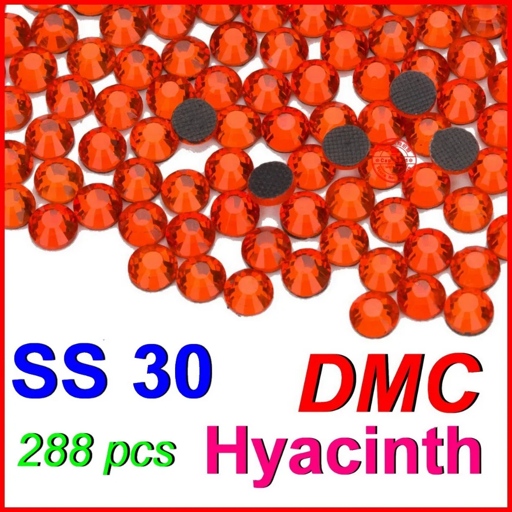 SS30 6 4-6 мм 288 Ярко-Оранжевый Гиацинт DMC Горячая фиксация стразы с плоской задней