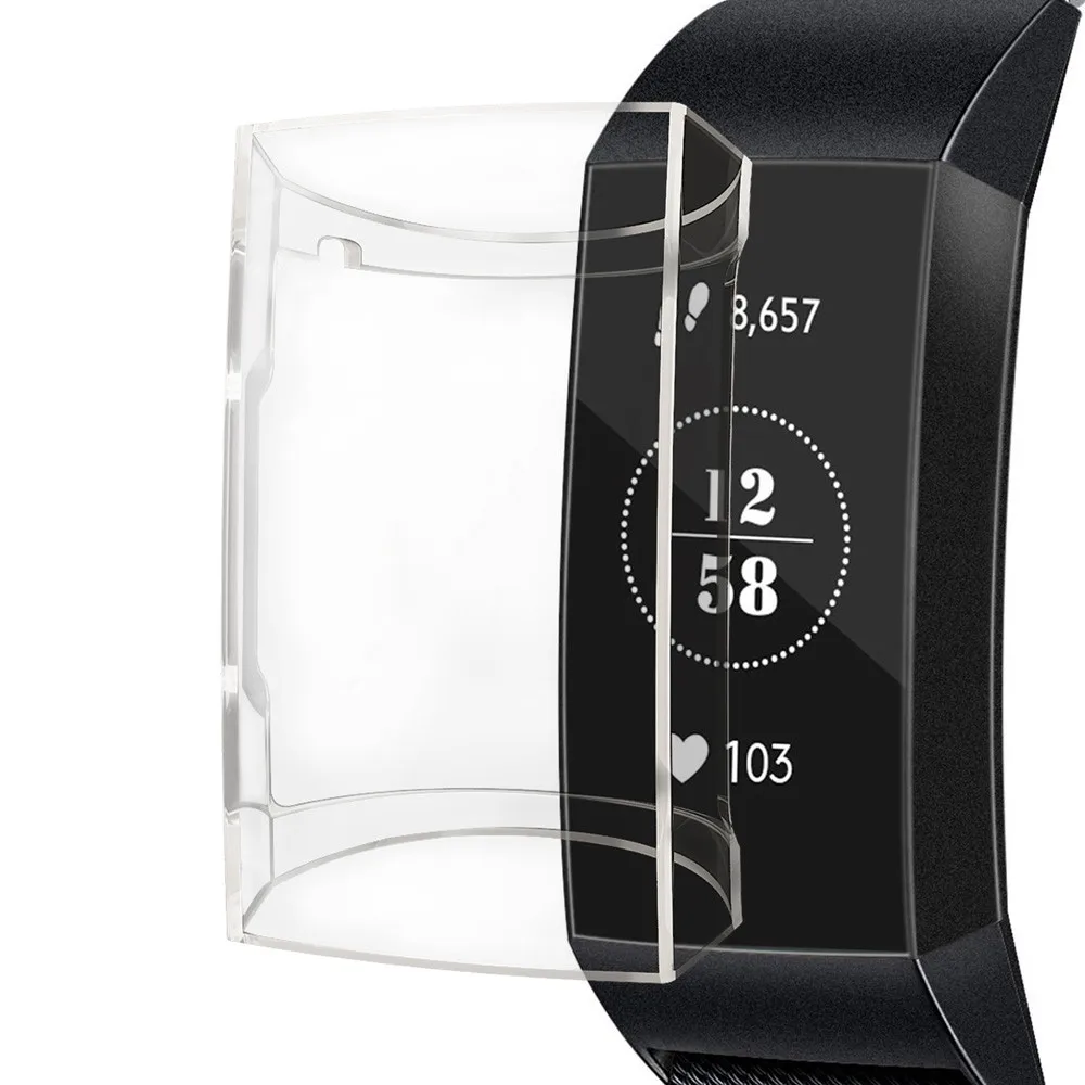 Ультратонкий Мягкий защитный силиконовый чехол из ТПУ для Fitbit Charge 3 Watachband
