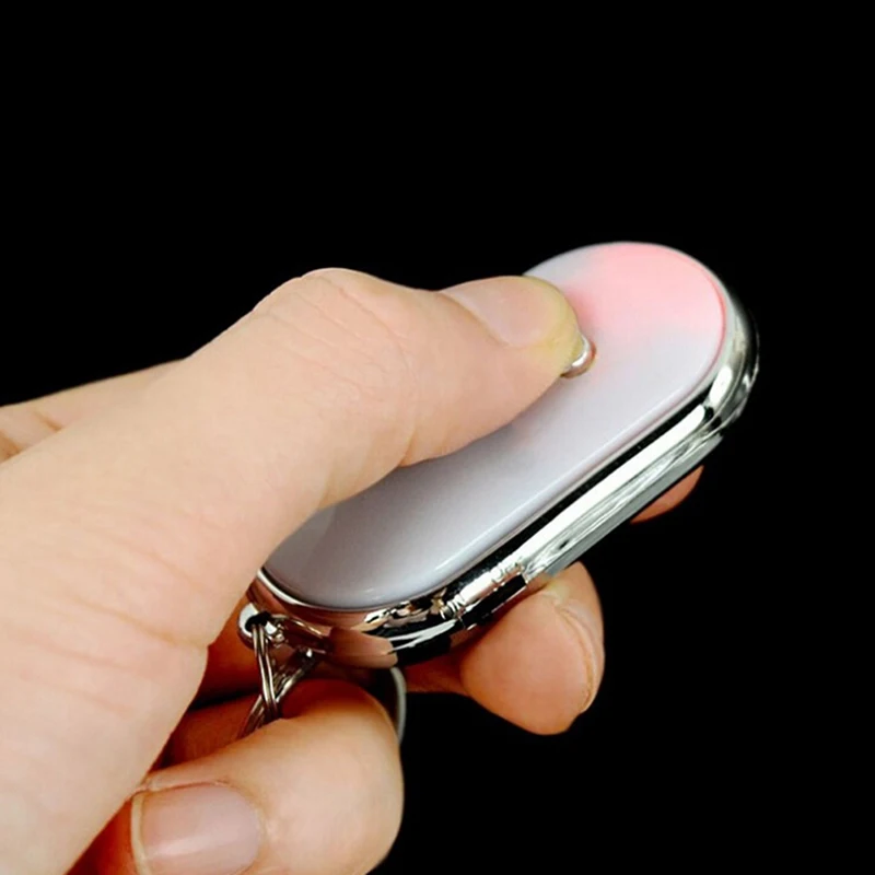 1Pcs LED Anti-Lost Key Finder Find Locator 6*4.3cm Whistle Beep Sound Control Torch Keychain
