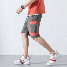 Летние мужские хлопчатобумажные шорты Новые комбинезоны патч Мужские шорты в повседневном стиле карго мешковатые шорты