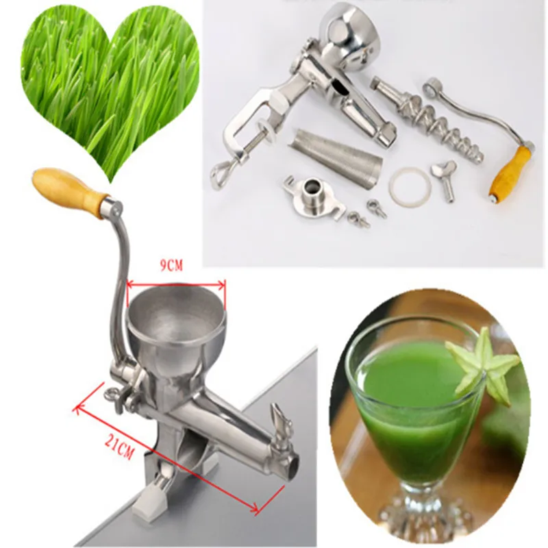 Juice squeezer stainless steel manual wheat grass fruit juicer health wheatgrass auger slow ...