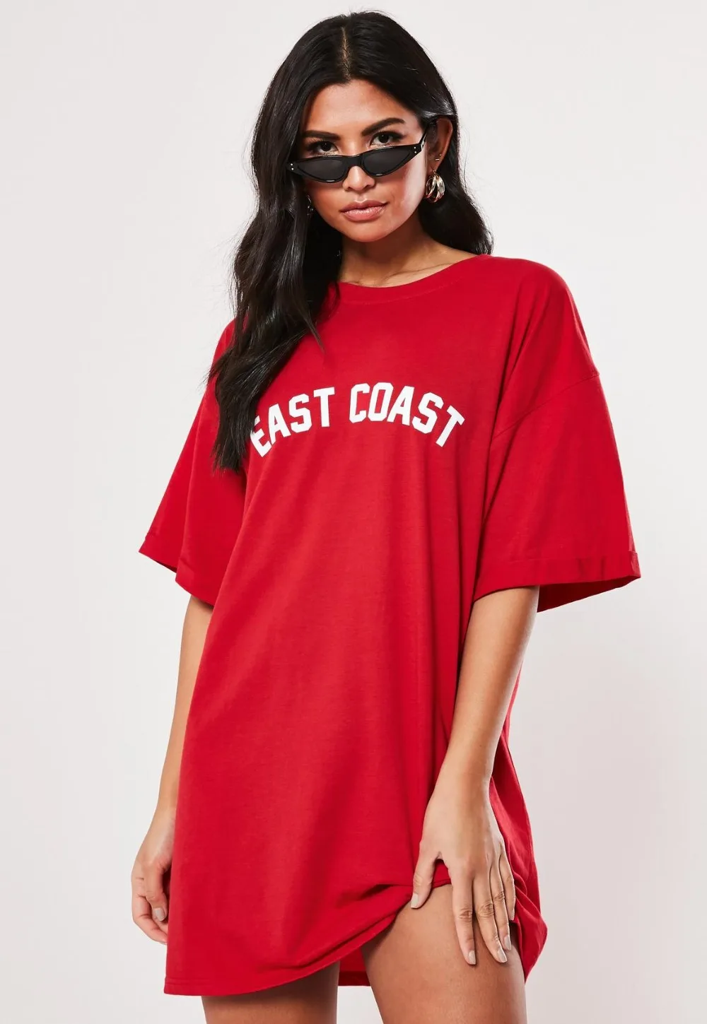 Женская длинная рубашка с монограммой east coast ночнушка camisetas giftaesthetic tumblr grunge graphic