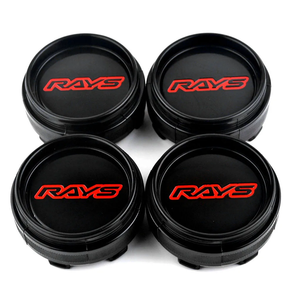 Bonés de Centro 66mm para Raios Roda Corrida Te37 Aro Emblema Calotas Japão Racing Car Styling Acessórios 4 Pcs 12 66mm Para RAIOS Corrida TE37 aro Emblema
