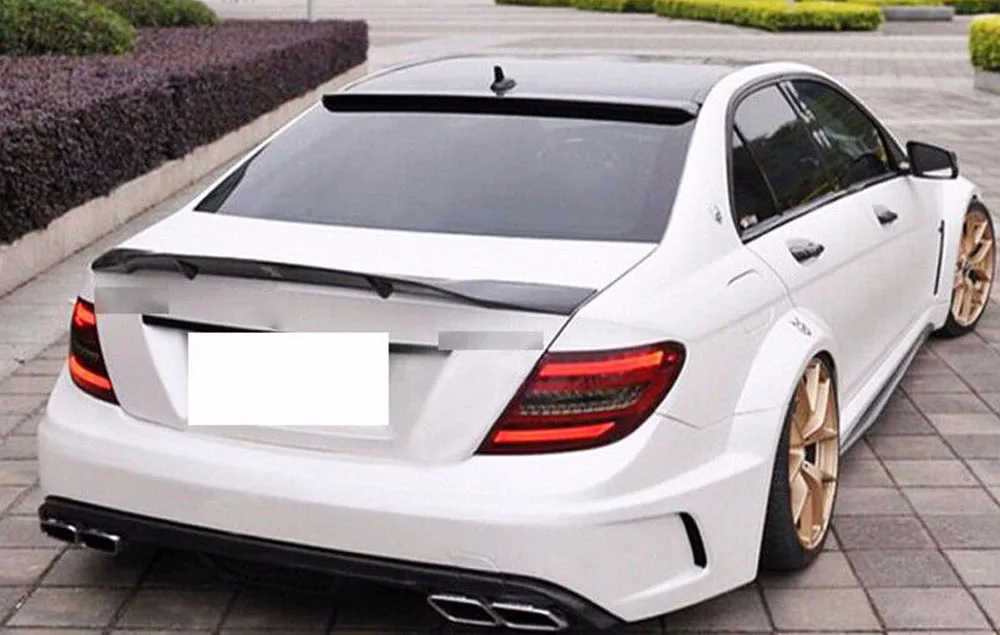 Задний спойлер W204 C180 C200 C260 C300 из углеродного волокна крыло багажника автомобиля