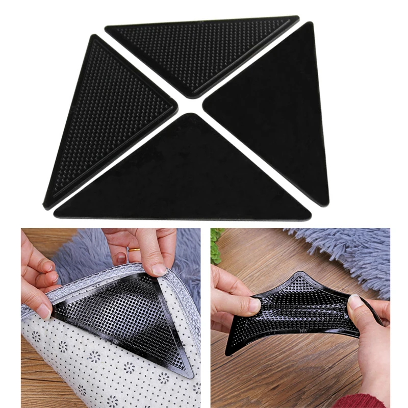 Home Floor Rug Carpet Mat Grippers Non Slip Anti Slip Sticker Resuable Washable Silicone Grip 4