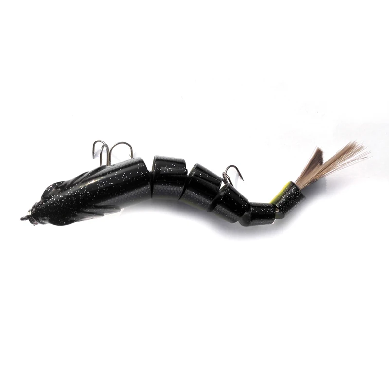 6 Section Segments Jointed Abs Hair Bristol Tail Swimbait Fishing Lure for Shad Trout Bass fishing (4)