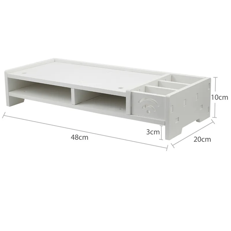 Proster شاشة كمبيوتر سطح المكتب حامل شاشة الكمبيوتر الناهض الجرف الرعاية الرقبة Plinth قوية مكتب للحاسوب شخصي حامل الخشب أسود أبيض 3 اللون