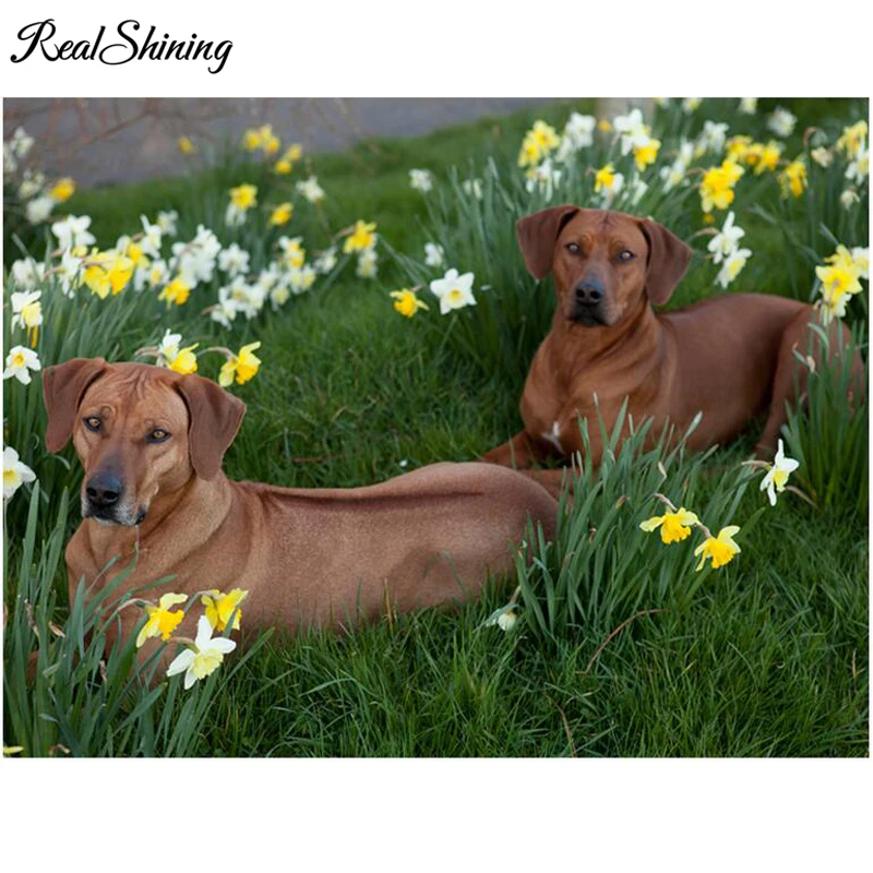 The Fearless Rhodesian Ridgeback DIY 5D Diamond Painting Kit Full Square or Round Drill