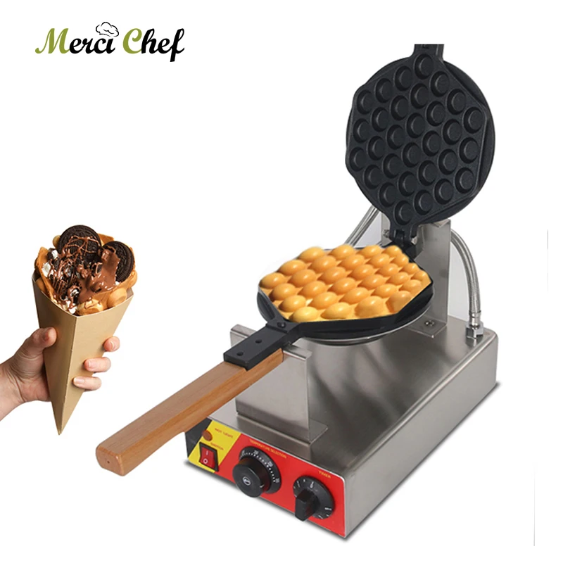 

ITOP 1000W Electric Egg Bubble Waffle Maker Machine,Waffle Iron Maker Non-stick Teflon Cake Maker Oven EU/UL Plug IT-547