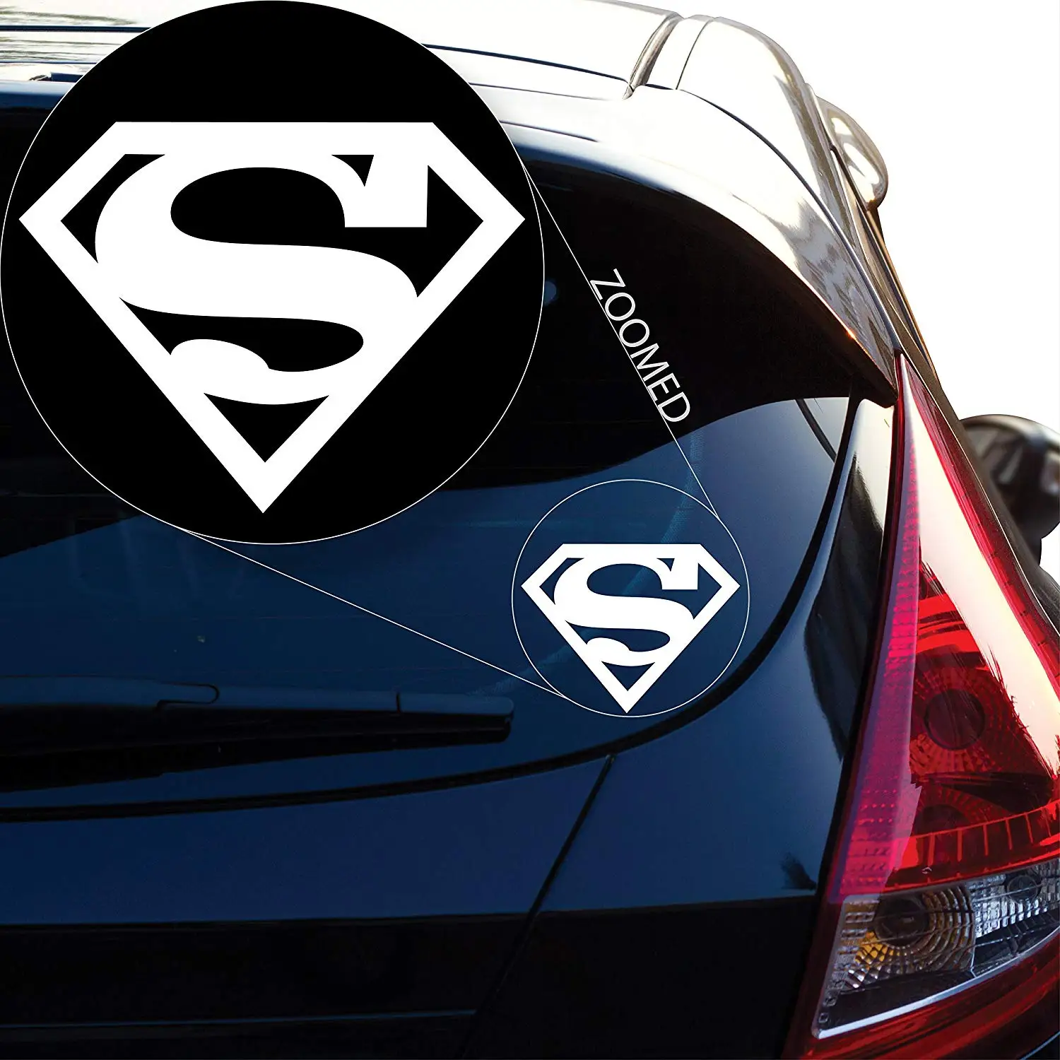 

Superman Decal Sticker for Car Window, Laptop and More. # 805 (4" x 5.1", White)