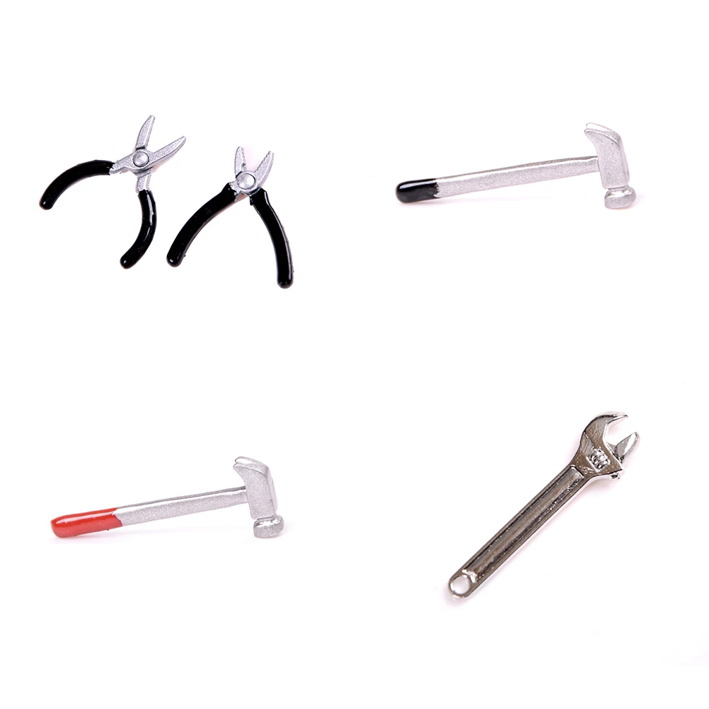 NEW 6PCS/Set Dollhouse Scale Miniature Metal Hand Tools Sets New 1/12 Dolls House Accessories Furniture Toys