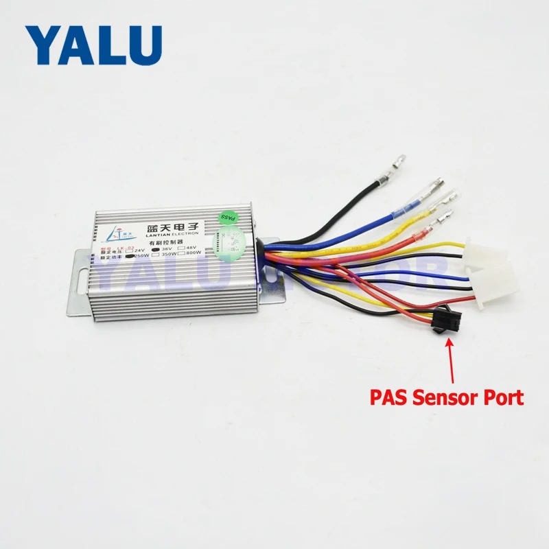 Top Electric Brushed Motor DC Controller 24V 36V 250W Speed Controller with PAS Sensor Port For Electric Bicycle Scooter Accessories 1