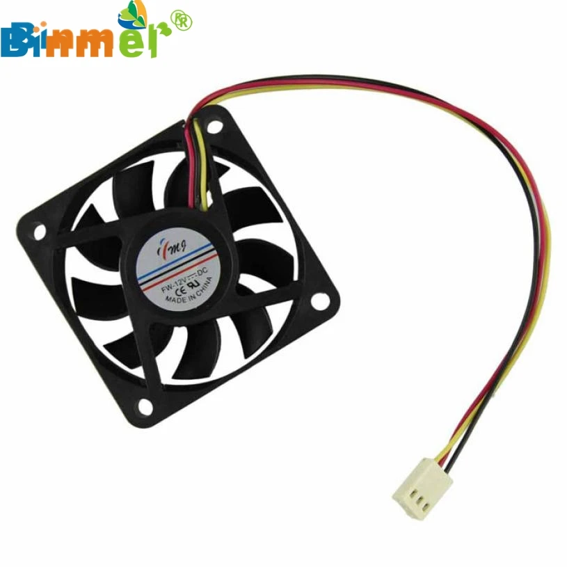 

Binmer CPU Cooling Fan 60mm PC 12v 3 Pin Computer Case Cooler Quiet Molex Connector Easy Installed Top Quality Drop Shopping