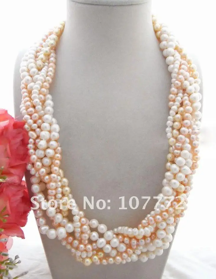 

7 strands Multi Color Pearl Necklace