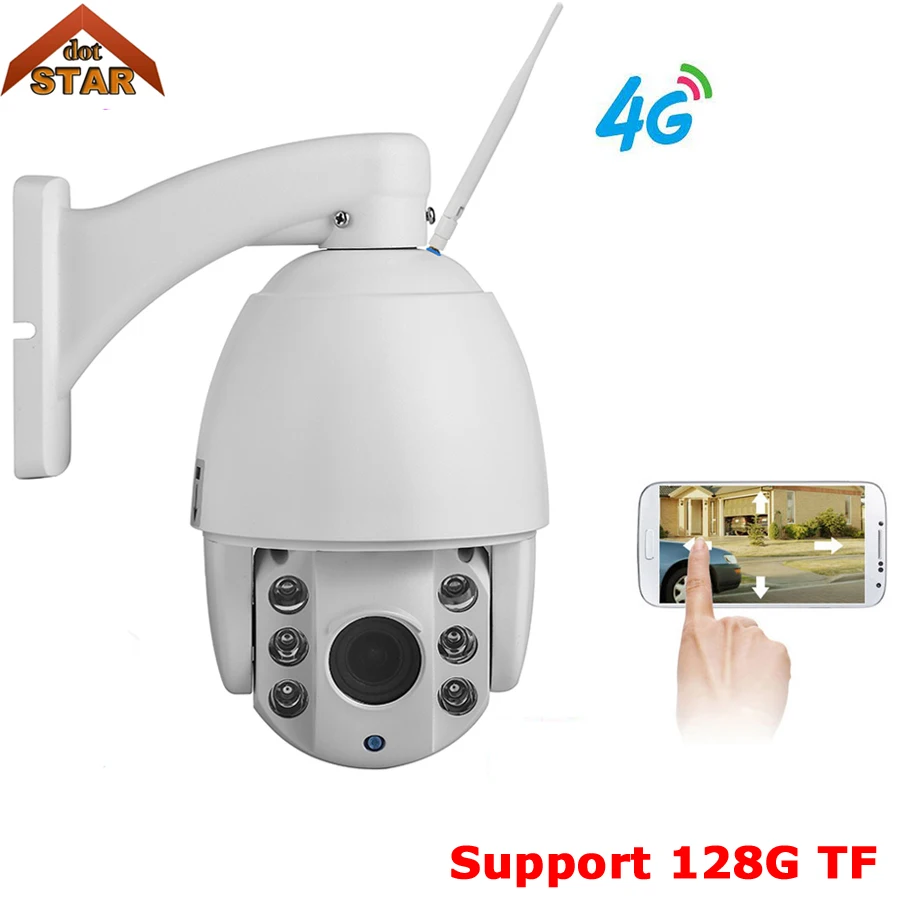Stardot Wireless 4G camera ip Outdoor PTZ 1080P SIM card ptz speed dome 128G TF security surveillance | Безопасность и защита