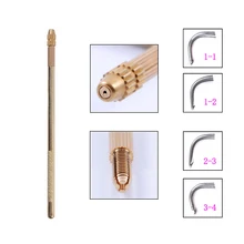 Для красоты Инструменты для волос для изготовления кружевных париков салонные крюковые иглы 1 комплект с 4 шт Вентиляционные иглы+ 1 латунный держатель