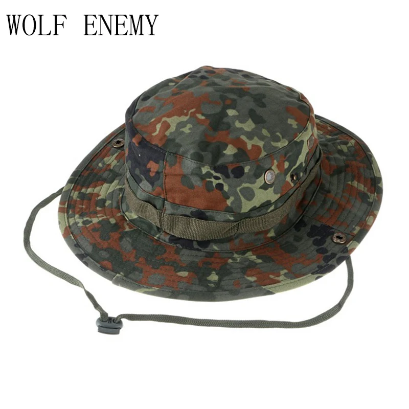 

New Arrival Boonie Hat Highlander Color Patchwork Style Tactical Round Hat Men Cotton Cap