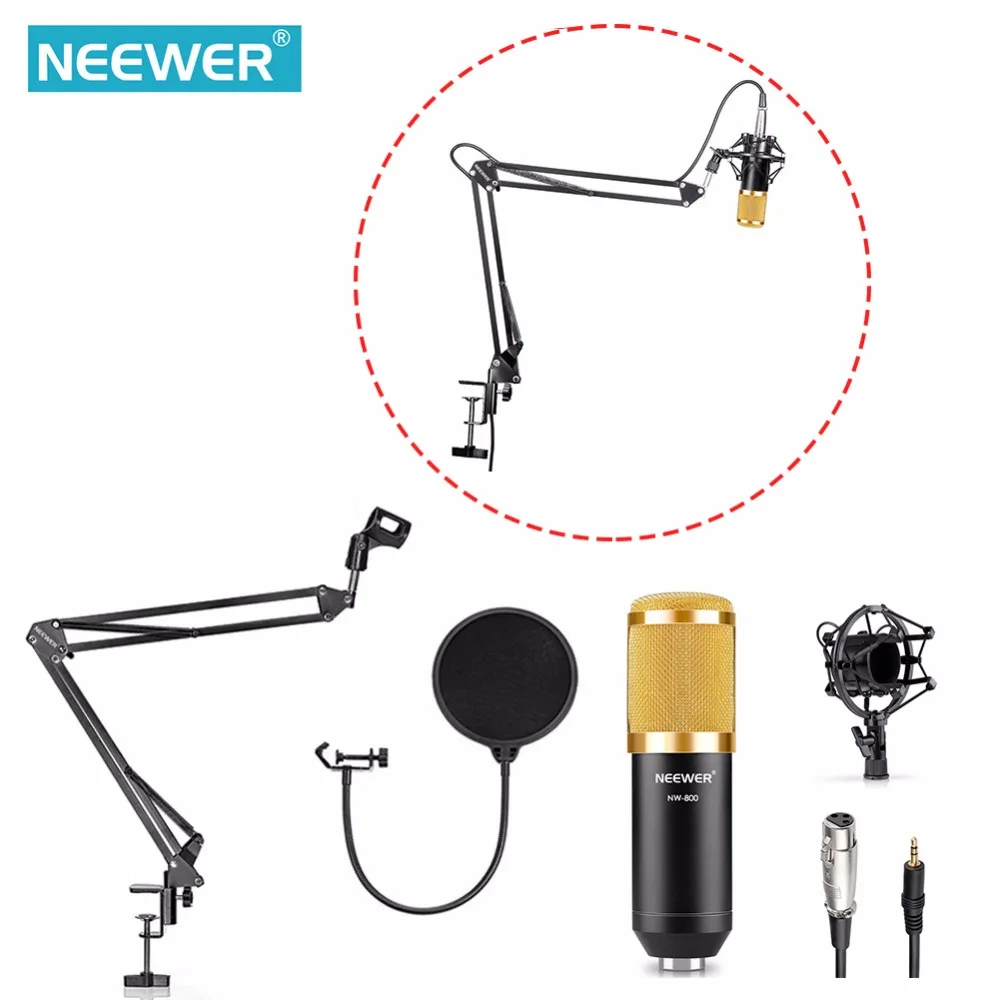 Neewer NW-800 Studio Broadcasting Recording Condenser Microphone NW35 Adjustable Suspension Scissor