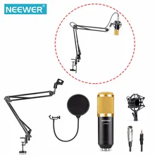 Neewer NW-800 Studio Broadcasting Recording Condenser Microphone NW35 Adjustable Suspension Scissor Arm Stand Mounting Clamp Kit