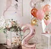 32inch Number Foil Balloons with crown number balloon 1 2 3 4 5 Birthday Party Decorations Kids Wedding Decorations ► Photo 3/6