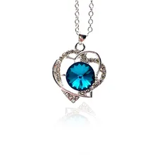 

Pendant necklace sweet heart pendant Mutual affinity necklace for two lovers present woman's jewelry wedding necklace