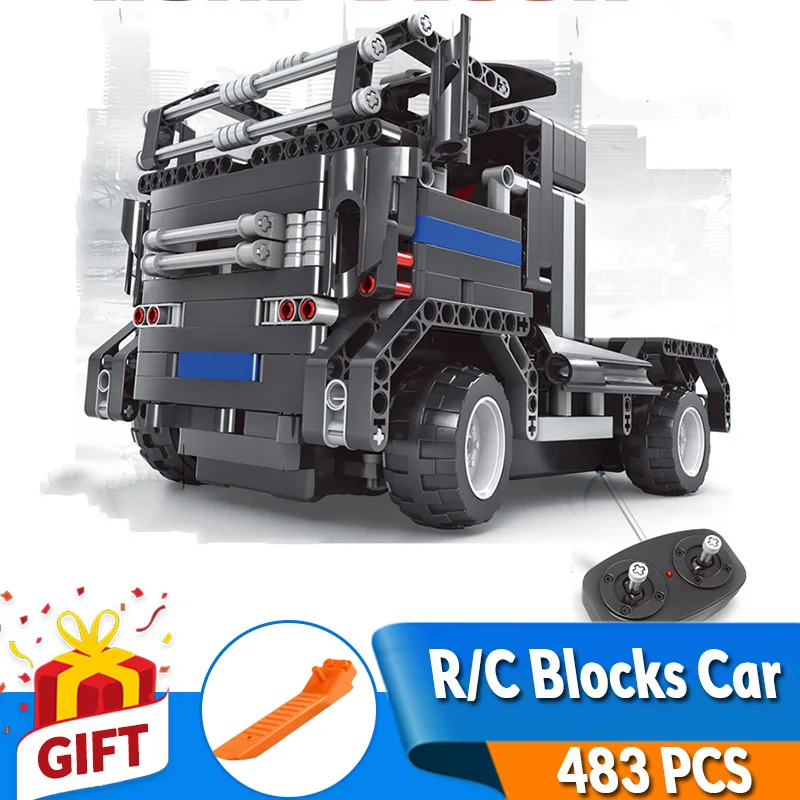 7 Color 2in1 Transform A/B Model Car Technic DIY RC Car Build Stacking Blocks Bricks kit with battery ducation Toys Gift for Kid