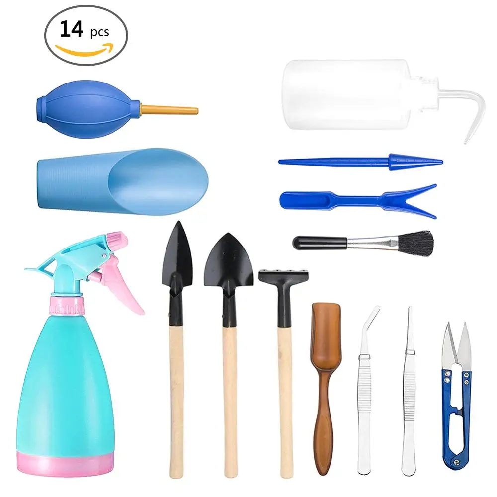 

15pcs/Set Mini Garden Portable Shovel Tools Shovel Rake Spade Garden Plant Tool Set With Wooden Handle Adult Kids Outdoor Tools