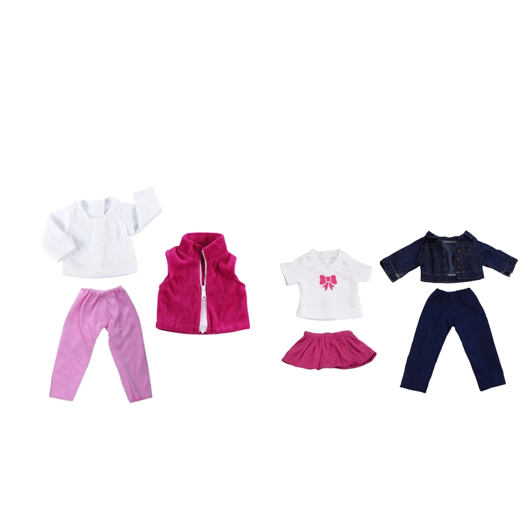 MagiDeal 2 Set Handmade Clothes for 18inch American Doll DIY Dress up Accessory Girl Gifts