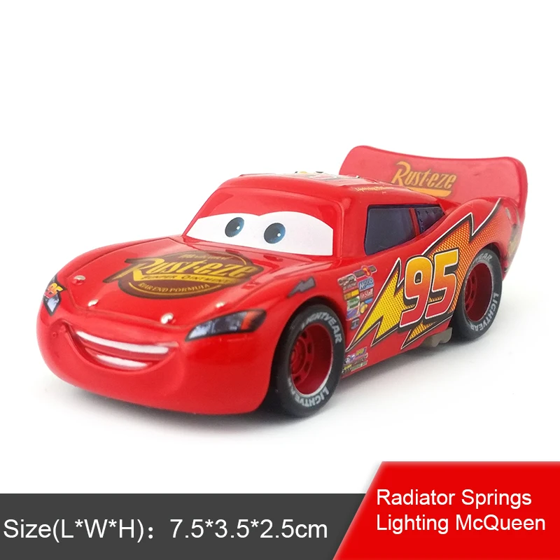 Машинки Дисней Pixar No.95 Lightning Mcqueen семейный металлический литой автомобиль 1:55