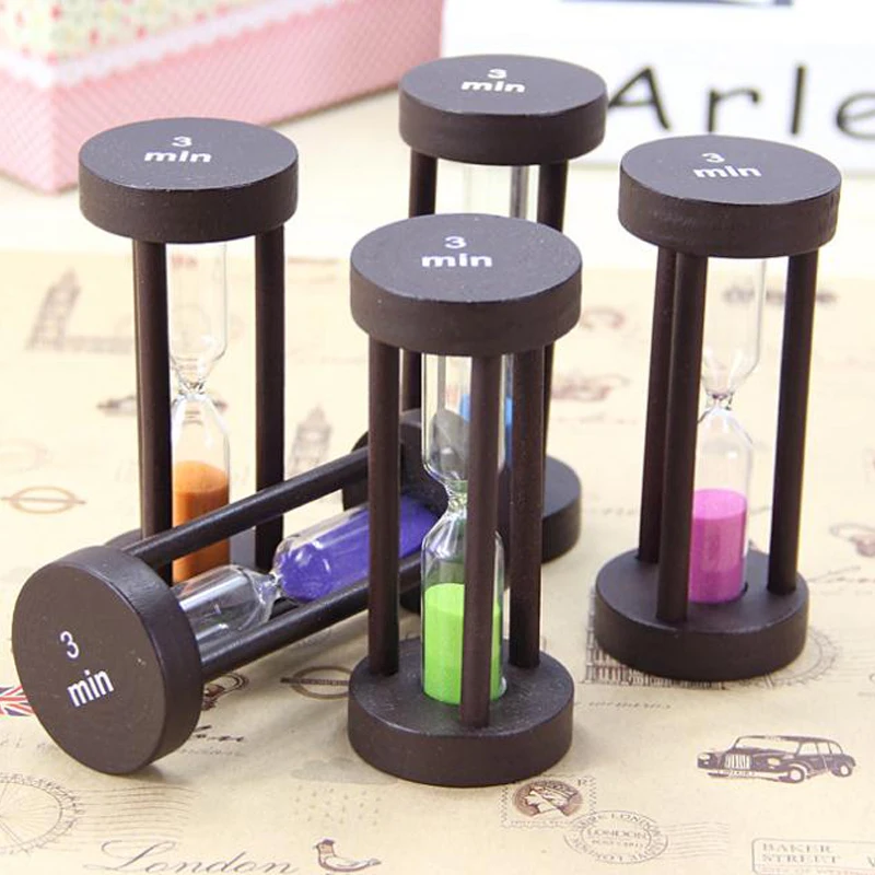 

3 Minutes Hourglass Classic Wooden Frame Sand Timer Clock Home Cafe Room Decor Eggs Tea Maks Yoga Timer Kitchen Timer Control