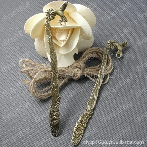 

10 pcs/lot Zinc alloy bead Antique Bronze Plated Charms Pendants Fit Jewelry findings 163*25MM Phoenix Bookmarks Shape JJA2695