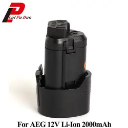 Для AEG 12 В 2000 мАч литий-ионная Мощность инструмент Батарея для L1215, L1215P, L1215R, BS12C, BS12C2, BSS12C