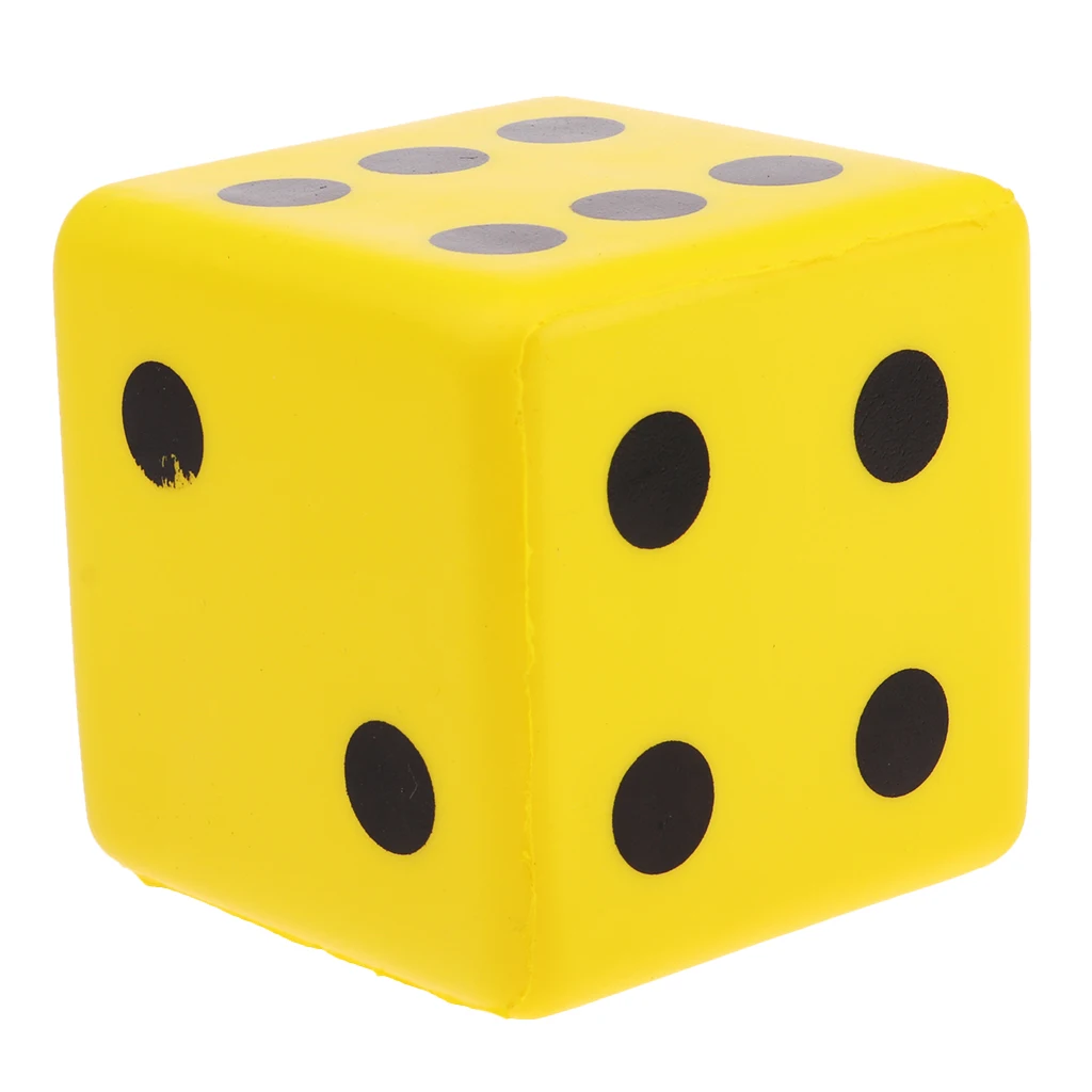 Sponge Dice Foam Dot Playing Dices for Math Teaching Vent Toy Education Toy 8CM Multicolor Entertainment Dices