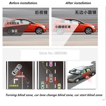 

2pcs Car Vehicle Side Blindspot Blind Spot Mirror for hyundai ix35 opel astra g bmw e30 mitsubishi asx citroen xsara picasso