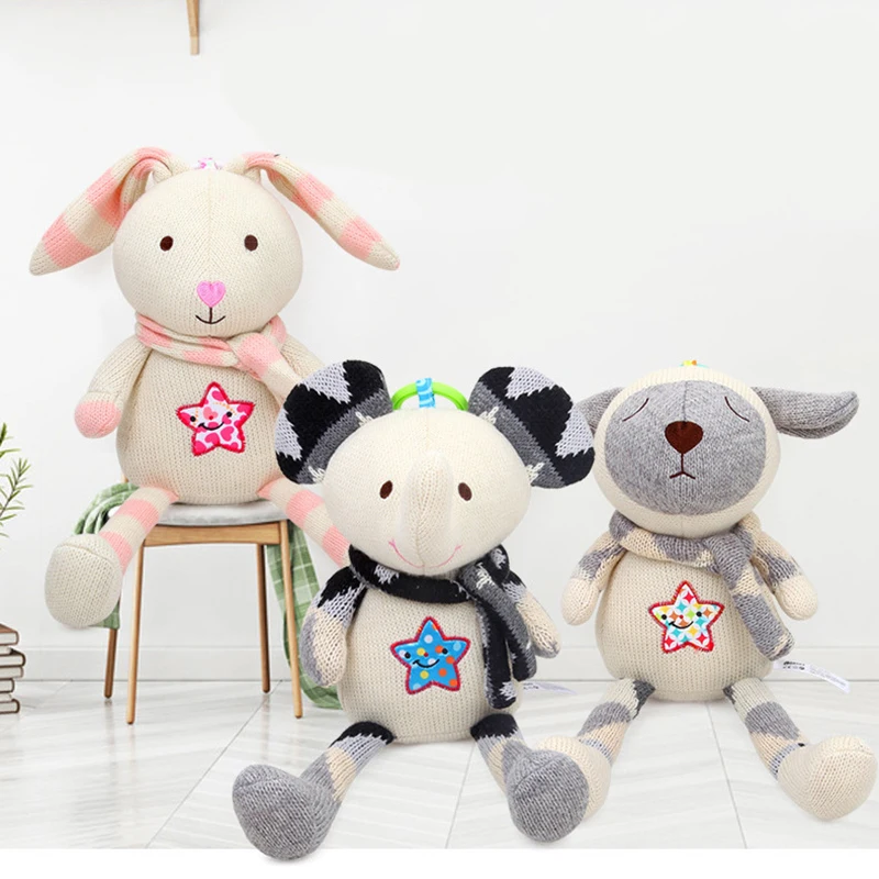 

Baby Rattles Infant Cute Comfort Doll Baby Plush Toy Rattles 0-12 Months for Baby Soft Bed Bell Animal Rattles
