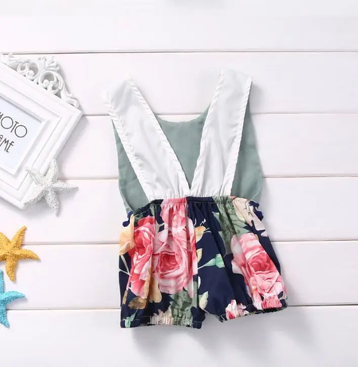 

2018 New Baby girl Clothing Summer Sleeveless Jumpsuit Cotton Baby Outfits Clothes Infant Toddle Girls romper