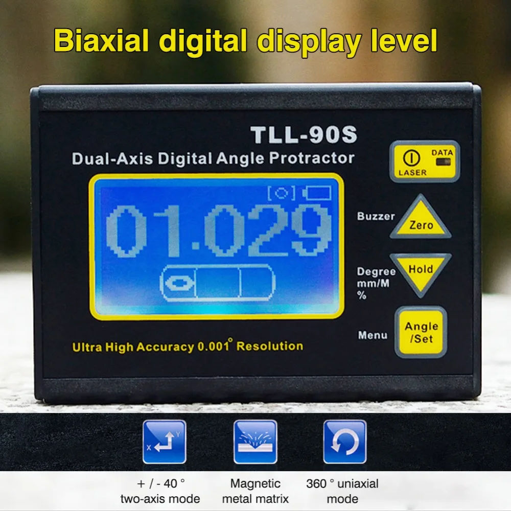 High precision High resolution Angel Meter large Screen LCD Laser Marking Charging Function Magnet Adsorption Function For PLC (5)