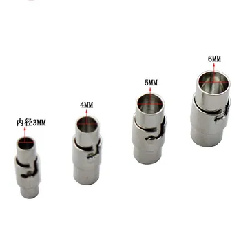 

5pcs/lot Silver Color Strong Magnetic Clasps 3mm 4mm 5mm 6mm Round Leather Cords End Clasp For Bracelet Necklace Jewelry Making