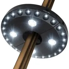 Lamp Pole-Light Patio-Umbrella Garden Outdoor with Hooks 24 Cordless Camping-Tent 400LM